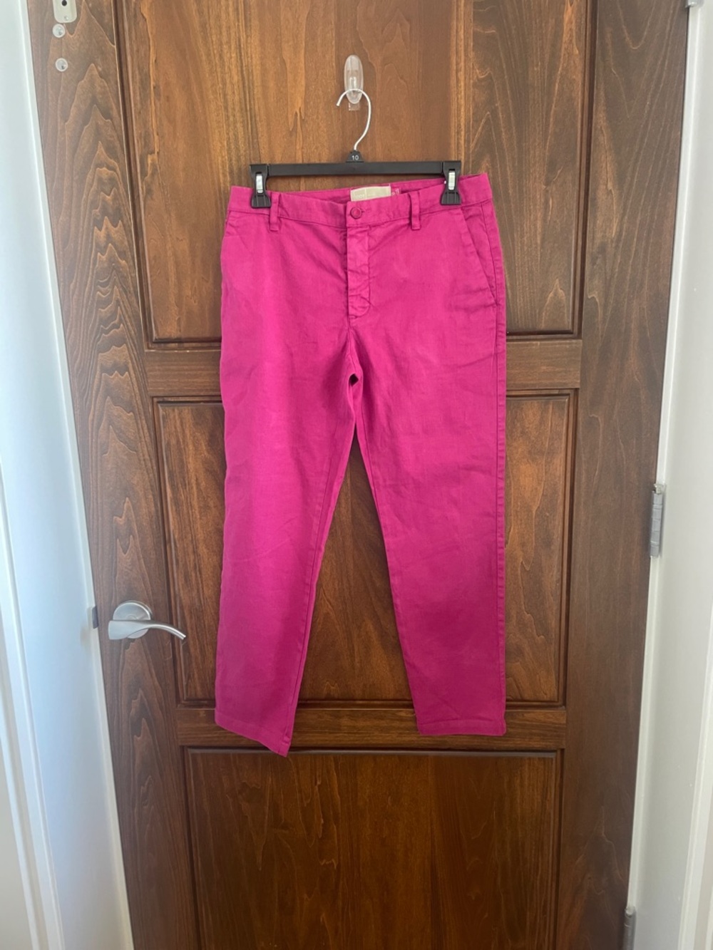 Womens Bright Pink Casual Pants